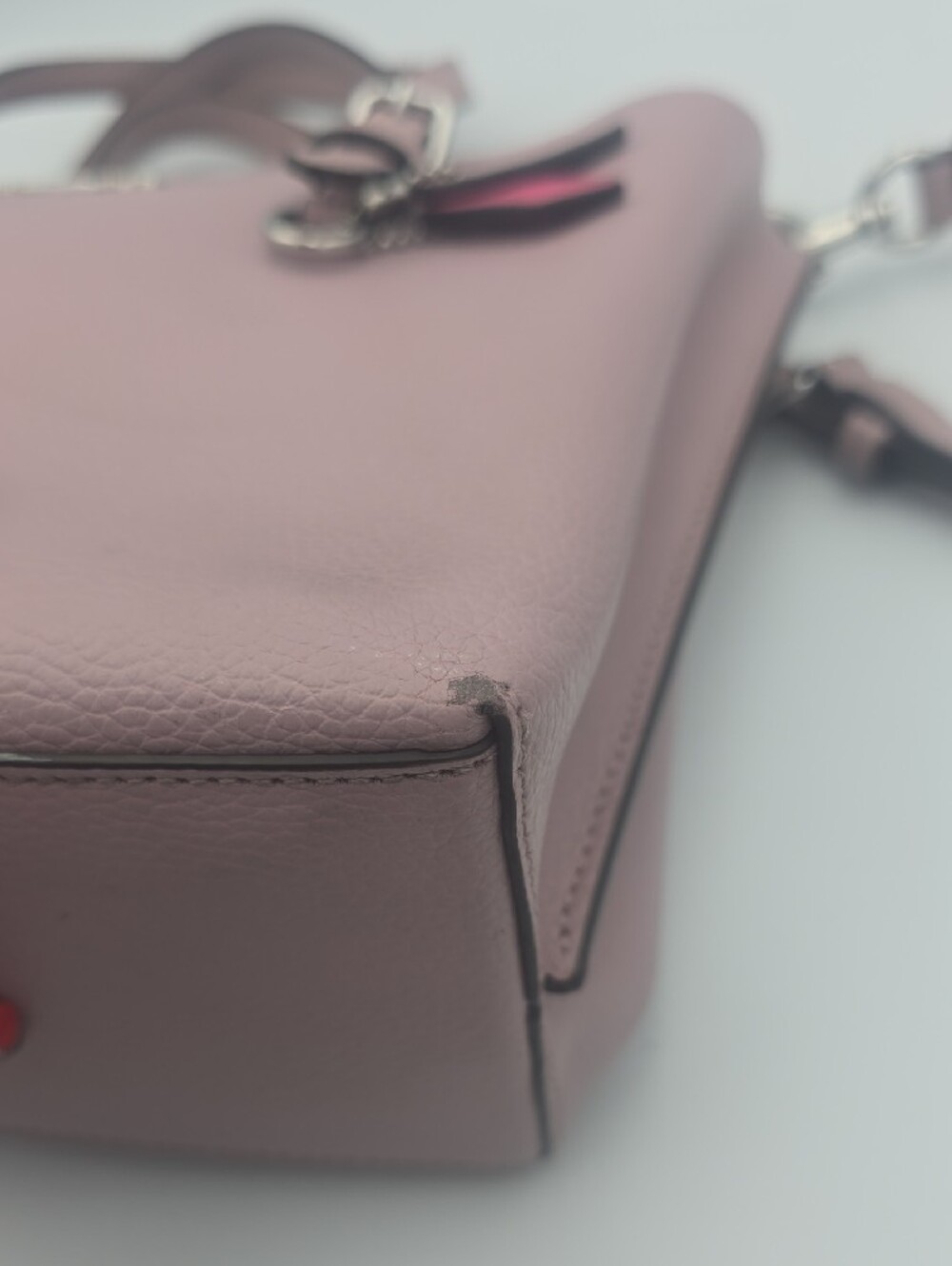 Coach Mollie 25 Ice Pink Leather Small Tote W/ Silver Hardware (EUC)π©Άππ©Ά - Picture 10 of 16